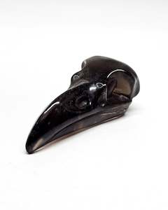 Skulls: Smoky Quartz Raven Skull