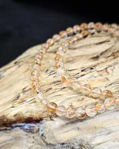 Crystals: 4mm Citrine Bead Bracelet
