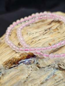 Bracelets 1: 4mm Rose Quartz Bead Bracelet