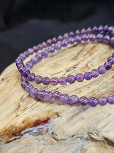 Bracelets 1: 4mm A+ Amethyst Bead Bracelet