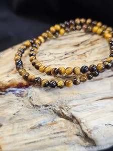 4mm Tiger's Eye Bead Bracelet