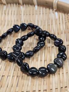 Clarity: Gold Sheen Heart Bead Bracelet