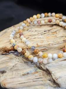 Confidence: 4mm Crazy Lace Agate Bead Bracelet