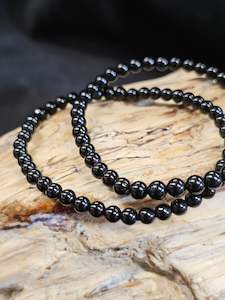 Grounding: 4mm Obsidian Bead Bracelet