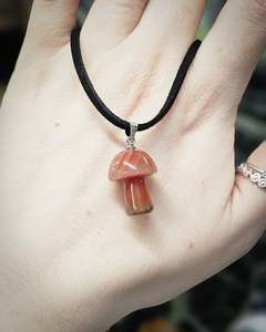 Carnelian Mushroom Necklace