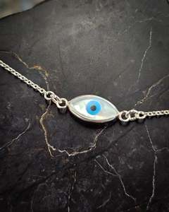 Mother of Pearl Evil Eye Bracelet