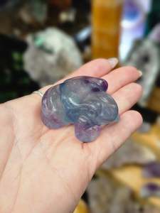 Balance: Rainbow Fluorite Frog Carving #2
