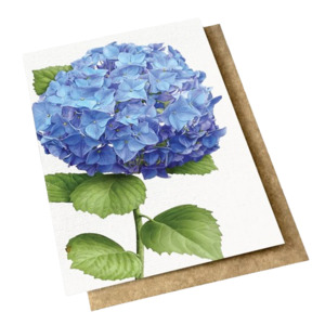Card – Vintage Botanical – Hydrangea Blue