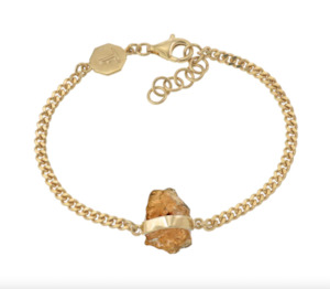 Gemini: TIGER FRAME - BRACELET - ROUGH GEM CHAIN - CITRINE