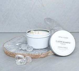 OPAL + SAGE - CANDLE - CLEAR QUARTZ