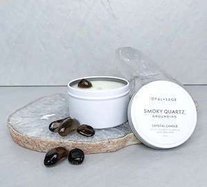 Virgo: OPAL + SAGE - CANDLE - SMOKY QUARTZ CRYSTAL