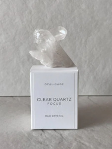 Libra: OPAL + SAGE - BOXED CRYSTAL - CLEAR QUARTZ