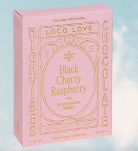 Loco Love Chocolate: LOCO LOVE - TWIN PACK BLACK CHERRY AND RASPBERRY