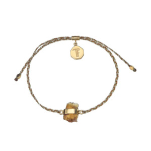 TIGER FRAME - BLESSING BRACELET - CITRINE CRYSTAL AUTUMNAL STRING