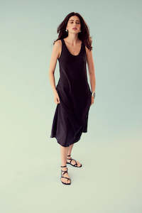 LAING - SILK TANK DRESS - BLACK
