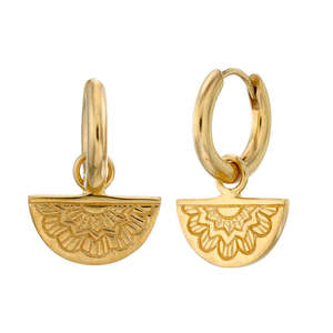 TIGER FRAME - MINI FAN HOOPS - GOLD