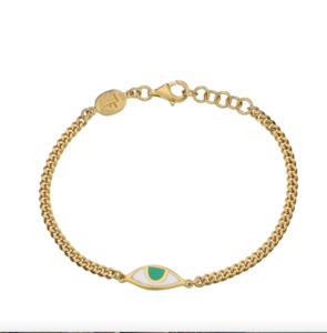 Jewellery 1: TIGER FRAME - EYE PROTECTION CHAIN BRACELET - GREEN GOLD
