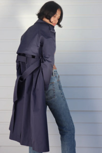 Spring Clean Sale: BLANCA STUDIO - LINCOLN TRENCH COAT - NAVY