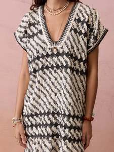 Boteh: BOTEH - LEVANTE HERA TUNIC - PEBBLE BLACK