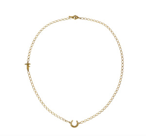 TIGER FRAME - LUCKY LOVE SHORT GOLD NECKLACE