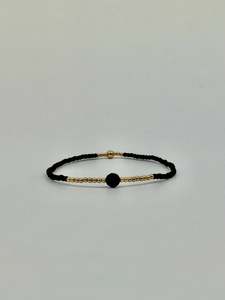 DANE JEWELLERY - ONYX NOIR BRACELET - GOLD