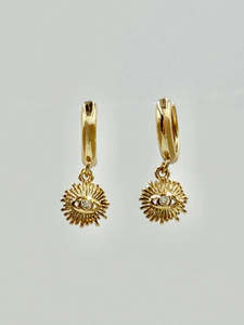 DANE JEWELLERY - LUCKY EYE EARRINGS - GOLD