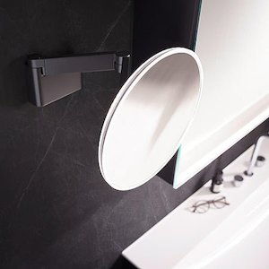 Emco Light System LED Mirror, BLACK, 3x Magn (8 Week Delivery)