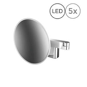 Evo Advanced Led Illuminated Magnifying Mirrors Made In Germany: Emco Evo LED Magnifying Wall Mirror, 5x Magnification  (Hardwired)
