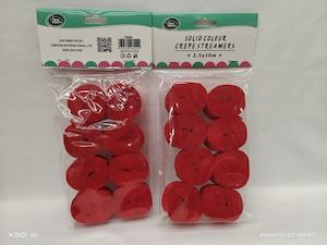 Red Crepe Paper Streamers