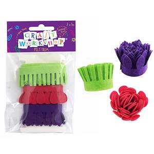 Anzac Craft Supplies: Craft Ribbon Felt 3colours 1m