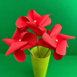 Anzac Crafts 1: Flower Pinwheel Printable