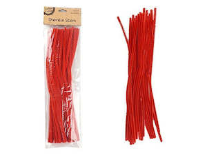 Chenille Sticks 50pc  Red