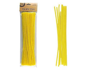 Chenille Stems 1: Chenille Sticks 50pc Yellow