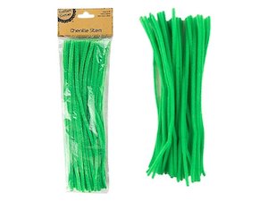 Chenille Stems 1: Chenille Sticks 50pc Green