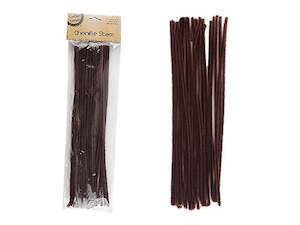 Chenille Stems 1: Chenille Sticks 50pc Brown