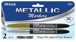Metallic Permanent Markers 2pc