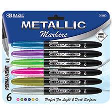 Metallic Permanent Markers 6pc