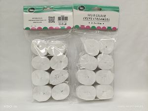 White Crepe Streamers