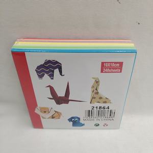 Craft Supplies: Origami Multi Coloured Square Paper 10x10cm - 240 Sheets