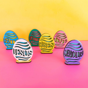 Easter Crafts 1: Standing Easter Message Eggs Set of 6