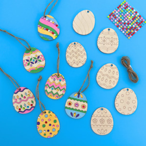 Easter Crafts 1: Patterned Easter Eggs (Wood)