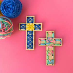 Woven threading cross