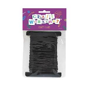Elastic 1: Wax Cord Black 8m