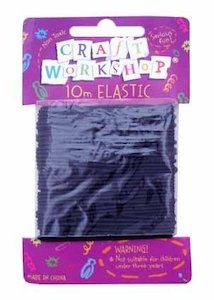 Elastic 1: Elastic 1mm Round Black 10m