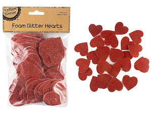 Eva Foam 1: Glitter Heart Foam Stickers EVA