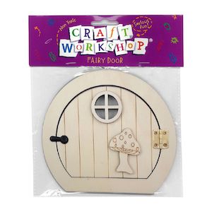 Round Fairy Door with Mushroom