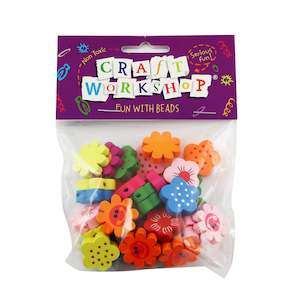Fairy Garden Supplies: Wooden Flower Beads