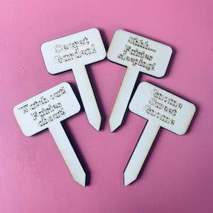 Fairy Garden Supplies: Fairy Garden Signs 4pcs