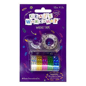 Cosmic Metallic Washi Tape 6pcs & dispenser