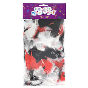 Feathers 1: Red, White and Black Feathers